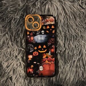 Halloween Themed Phone Case - Black and Orange